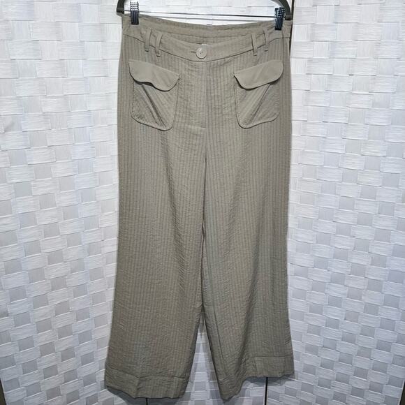 Soft Surroundings Boho Beachy Wide Leg Pants Size Medium Soft Rayon Nylon Blend - Picture 1 of 11